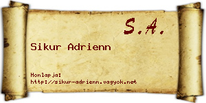 Sikur Adrienn névjegykártya